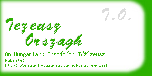 tezeusz orszagh business card